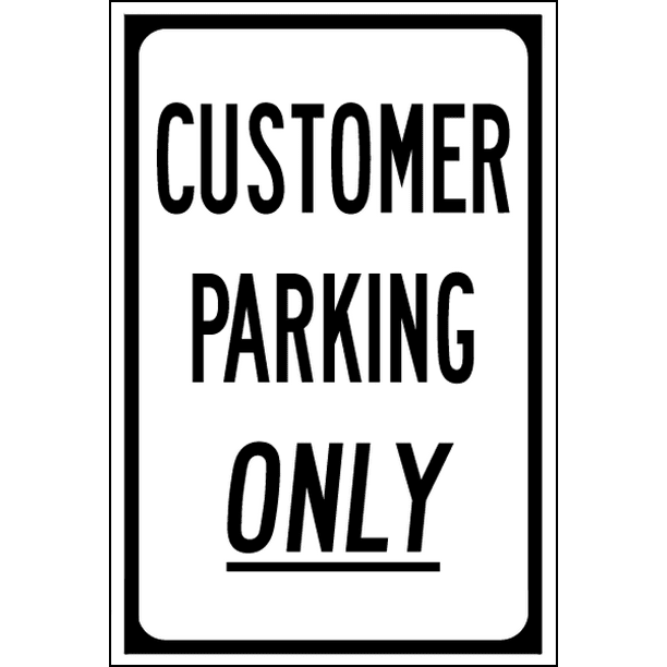 27x18 Customer Parking Only CGSignLab Victorian Frame Premium Acrylic Sign 5-Pack 